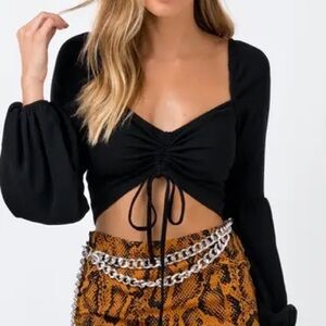 Princess Polly Jeppesen top black